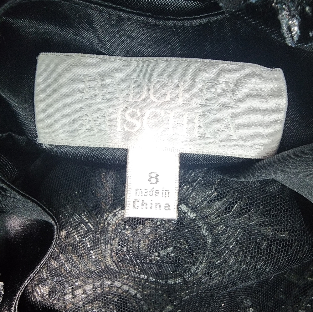 Badgley Mischka Printed Formal Dress, Womens 8 - Picture 11 of 13